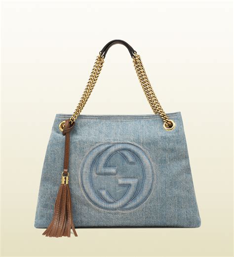 denim gucci handbag - Gucci shoulder tote bag.